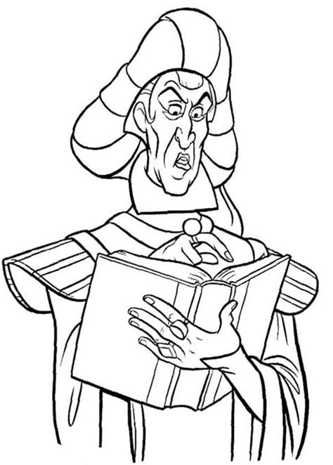 Claude Frollo From The Hunchback Of Notre Dame Coloring Page Download And Print Online Coloring