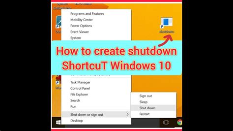 Create Shutdown Shortcut On Windows Youtube