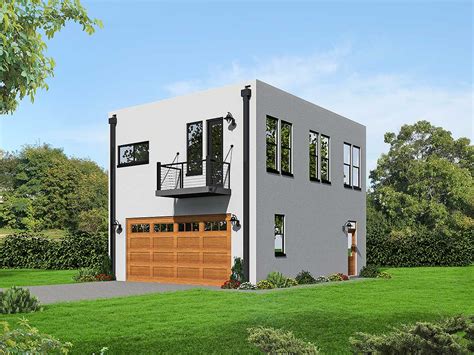 Modern farmhouse apartment garage | stable view. Modern Cube Shaped House Plan - 68472VR | Architectural ...