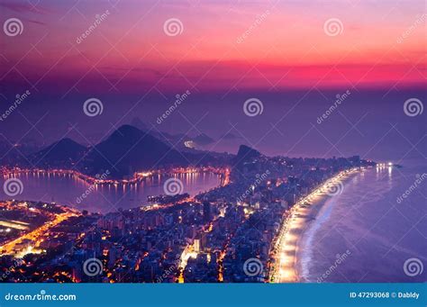 Early Morning Sunrise In Rio De Janeiro Stock Photo Image Of Lagoon