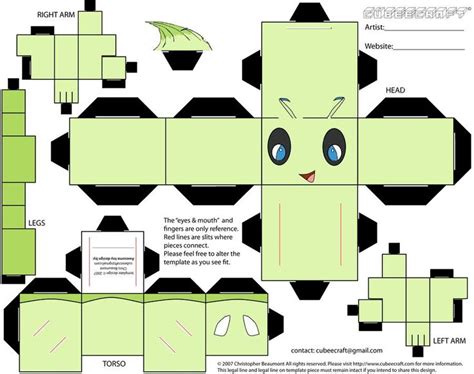 Pokemon Papercraft Celebi Paper Crafts Ideas For Kids