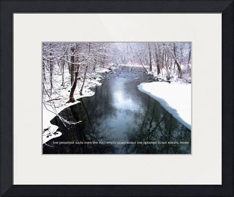 Snowy Stream With Quote By Lawrence Johnson Art Prints Quotes Art