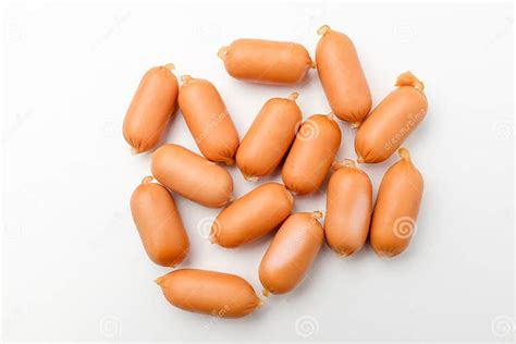 Vienna Sausages On White Background Stock Photo Image Of Preparation