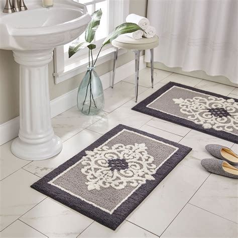 Mohawk® Home Horizon Griffin Bath Rug | Bathroom rugs, Grey bath mat