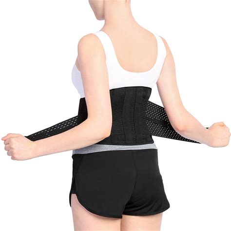Walfront Lumbar Support Back Brace L 33 To 44 Breathable Waist