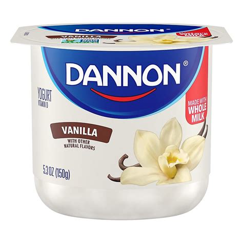 Dannon Vanilla Whole Milk Yogurt Shop Yogurt At H E B