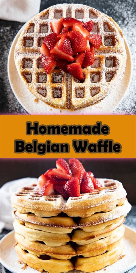 Homemade Belgian Waffle Recipe Cook Taste Eat
