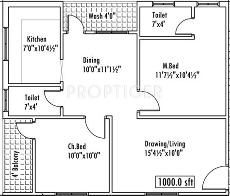 42 2 Bhk House Plan 1000 Sq Ft Popular Ideas