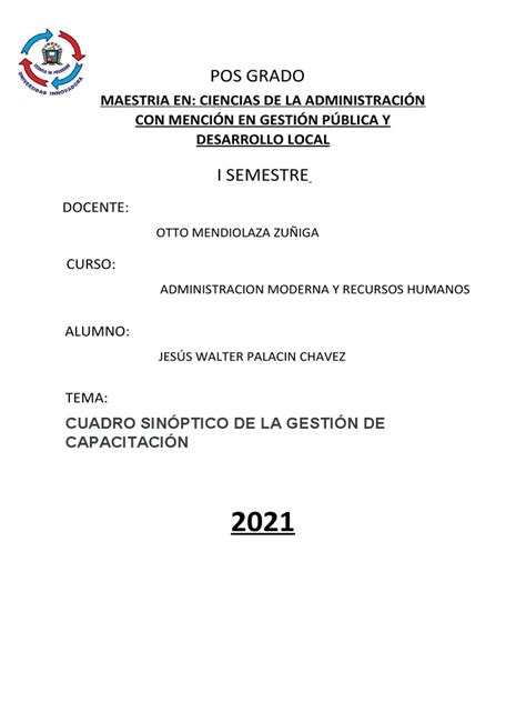 Cuadro Sinoptico De Gestion De Capacitacion Pdf Gestión De Recursos