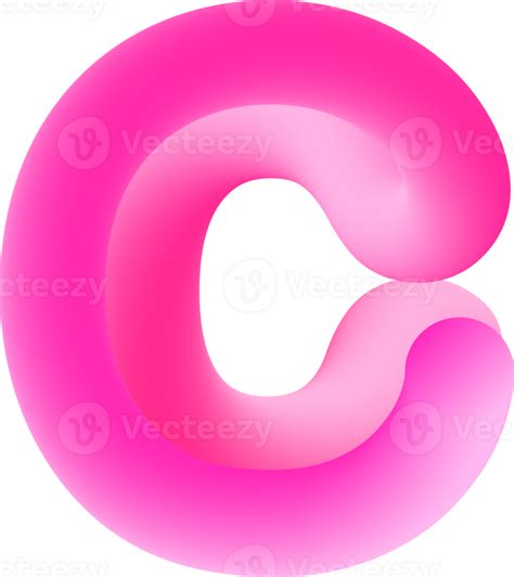 3d Rosado Alfabeto Letra C 45832511 Png