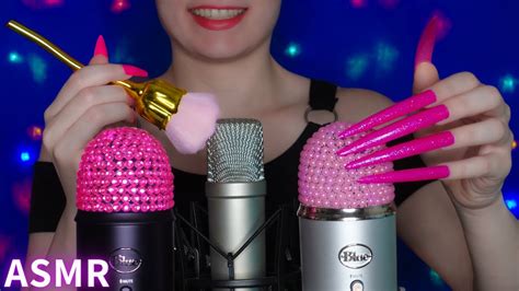 Asmr Mic Scratching Tapping Brushing With Different Nail Shapes