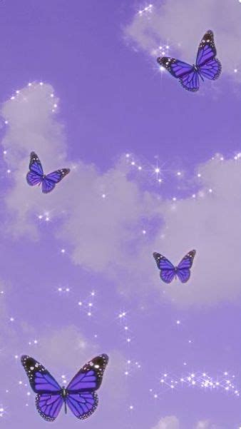 Purple Aesthetic Wallpapers Butterfly Bling Peel And