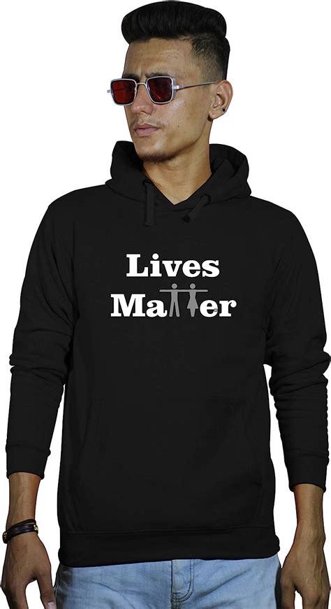 Mens Lives Matter Logo Hoodie Pullover Hooded Sweatshirts