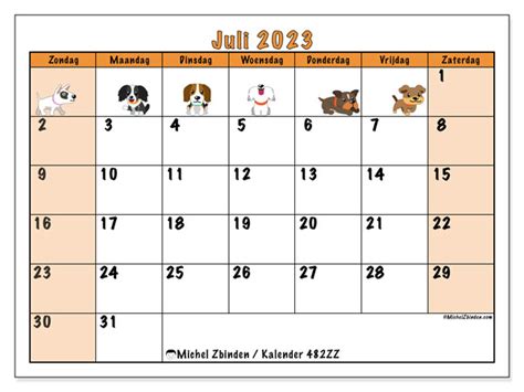 Kalender Juli 2023 482 Michel Zbinden Nl