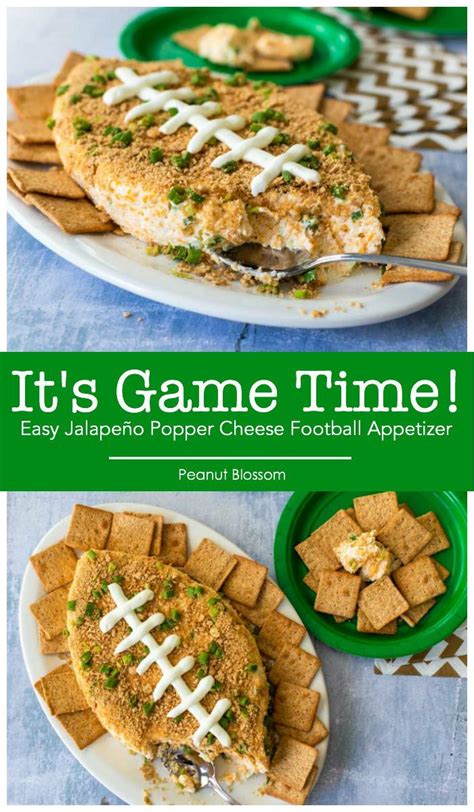 Easy Make Ahead Jalapeño Popper Cheese Football For Game Day Fun