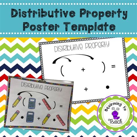 Distributive Property Poster Template Distributive Property Poster