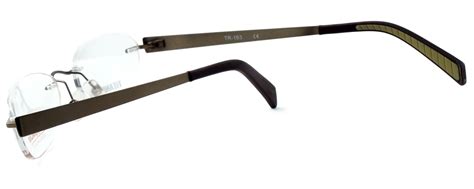 totally rimless designer eyeglasses tr163 brn in brown rx single vision designer glasses usa