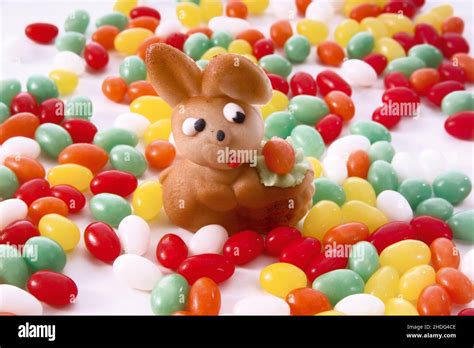 Easter Bunny Jelly Beans Easter Bunnies Jelly Bean Stock Photo Alamy