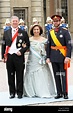 (L-R) Kronprinz Alexander von Serbien, kommen seine Frau Kronprinzessin ...