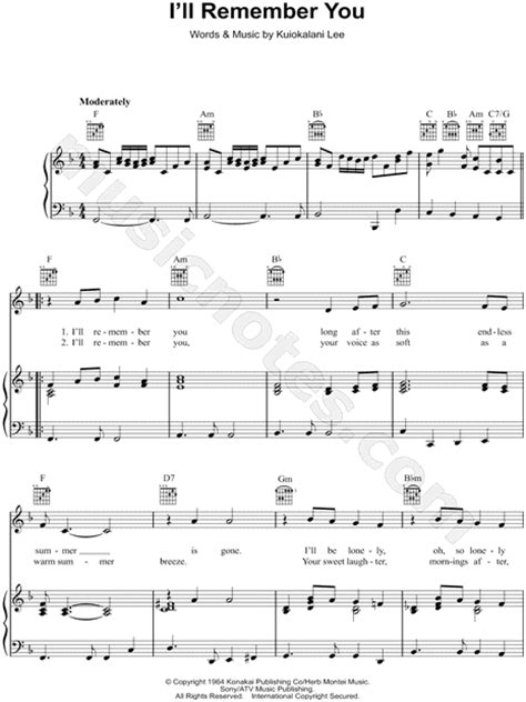 Remember me this way lyrics painter would you paint my. Elvis Presley "I'll Remember You" Sheet Music in F Major ...