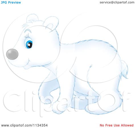 Cartoon Of A Cute Polar Bear Royalty Free Clipart By Alex Bannykh