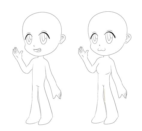 Chibi Body Base Coloring Pages