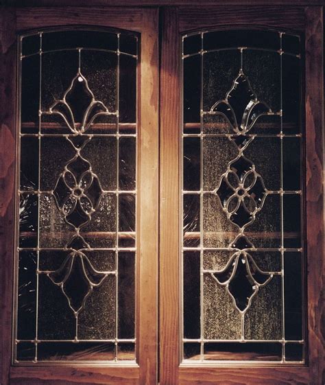 Kitchen cabinets with glass doors are pretty tricky. Beautiful Bevel Clusters - Leaded Glass Cabinet Inserts by ...