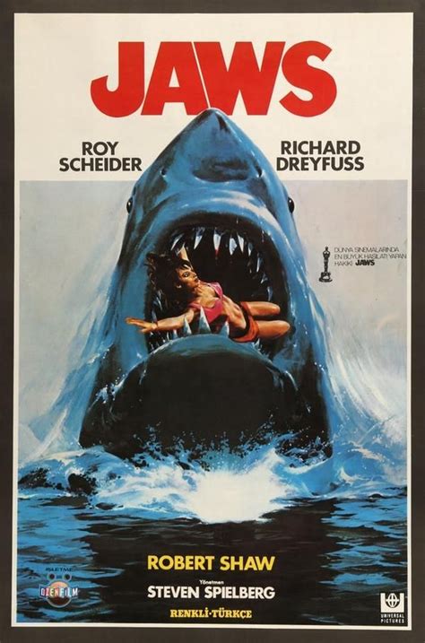 Jaws 1975 Original Turkish Movie Poster Horror Movie Posters Jaws