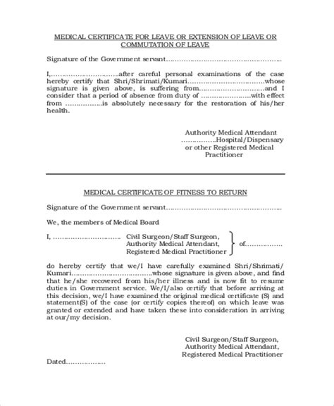 Medical Certificate Sample Letter Collection Letter Templates