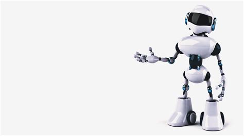 Amazing Robot Presentation Template With Blue Backgro