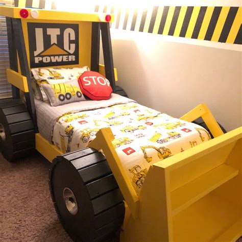 Construction Truck Bed Plans Pdf Format Twin Size Diy Etsy Bed