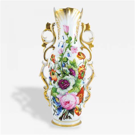 French Hand Painted Old Paris Porcelain Vase