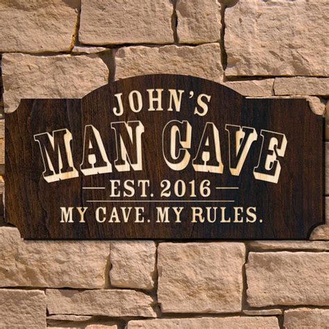 Man Cave Custom Wooden Sign Signature Series