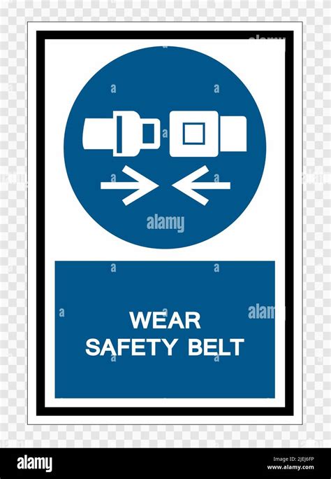 Wear Safety Belt Symbol Sign Isolate On Transparent Backgroundvector