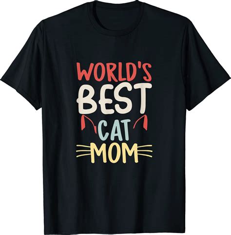 Vintage Worlds Best Cat Mom Meow Cat Best Cat Mom Ever T Shirt