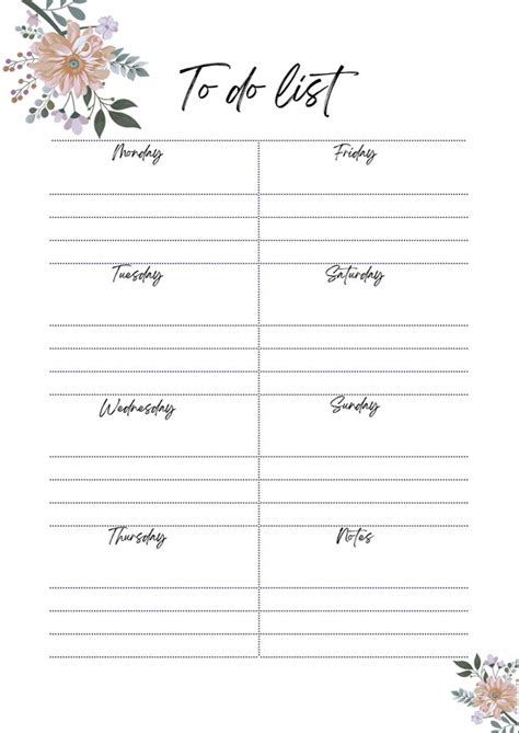 To Do List Printable Todolist Print Organize To Do List To Do