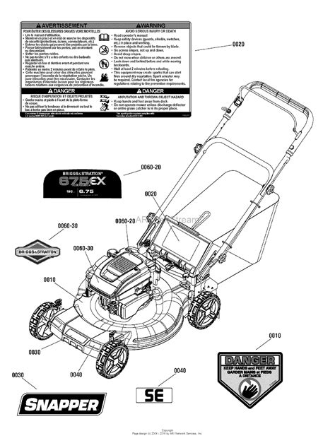 Snapper S22675 7800828 22 675gt 3n1 Push Mower Parts Diagram For Decals