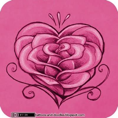 The black heart tattoo symbolizes a precious time that is lost forever and may serve to remind you of the wonderful memories all through your life. Tattoos and doodles: Rose heart