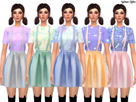 Kawaii Suspender Dress By Wickedkittie At Tsr Sims 4 Updates