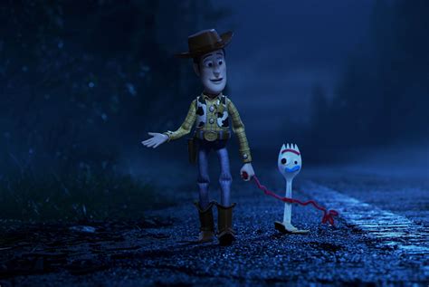 Toy Story 4 Woody Walking With Forky Hd Wallpaper