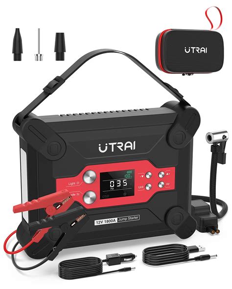 Jump Starter With Air Compressor Utrai Jstar 6 1800 Amp 12v Auto Battery Starter Pack Up To 7
