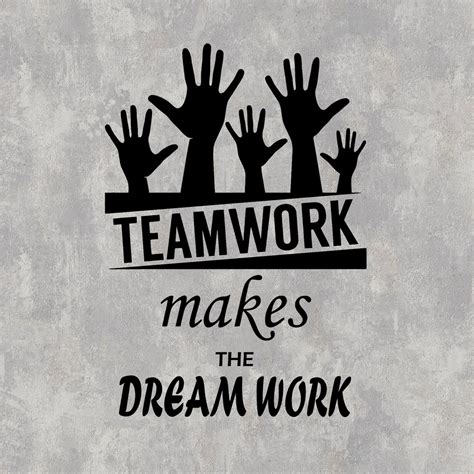 Teamwork Makes The Dream Work Wall Decal Office Poster Office Etsy