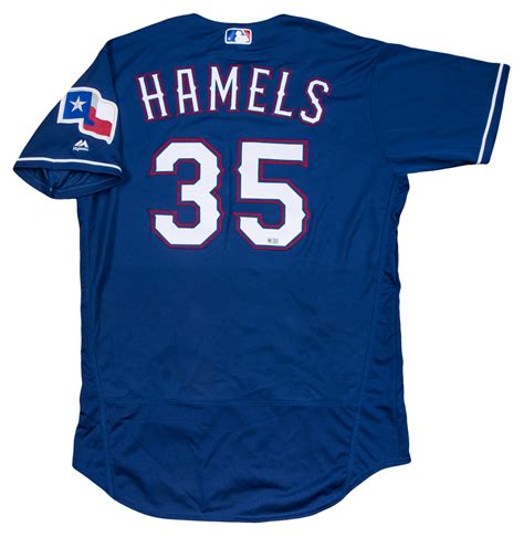 Lot Detail 2016 Cole Hamels Game Used Texas Rangers Blue Alternate