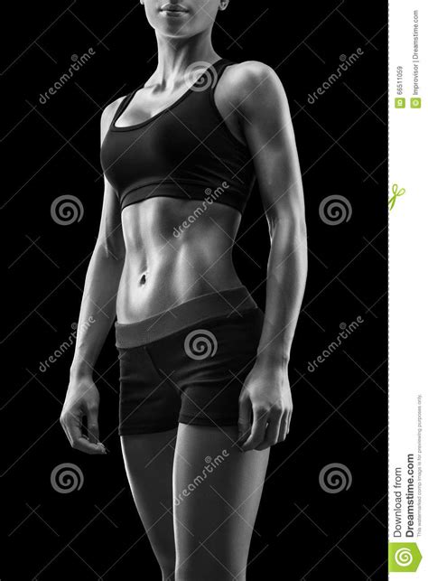 Beautiful Fitness Female Slim Tanned Body Stock Photo Image