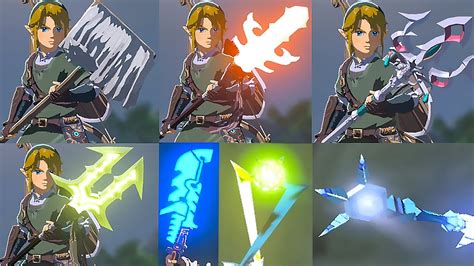 Legend Of Zelda Breath Of The Wild All Weapons Swords Spears Axe