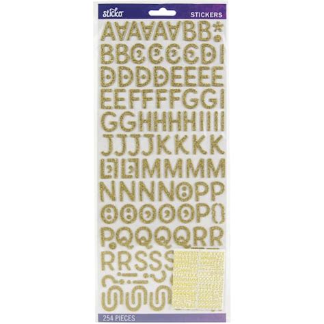 Sticko® Gold Glitter Alphabet Stickers Michaels