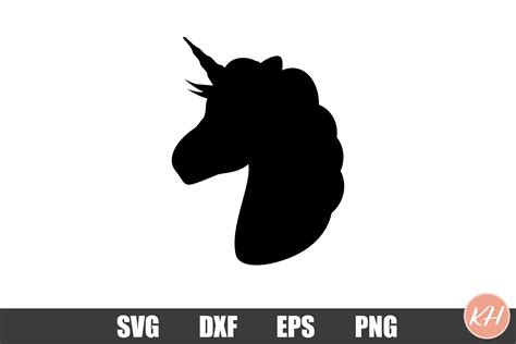 Unicorn Head Svg File Clipart For Silhouette Cameo Cricut Cutting