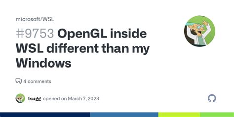 Opengl Inside Wsl Different Than My Windows Issue Microsoft Hot Sex