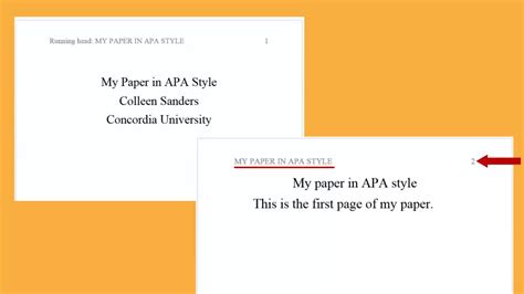 Adding An Apa Running Head And Page Numbers In Word Youtube