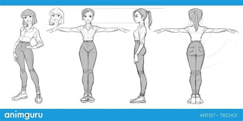 An Animation Character S Body Is Shown In Three Different Poses